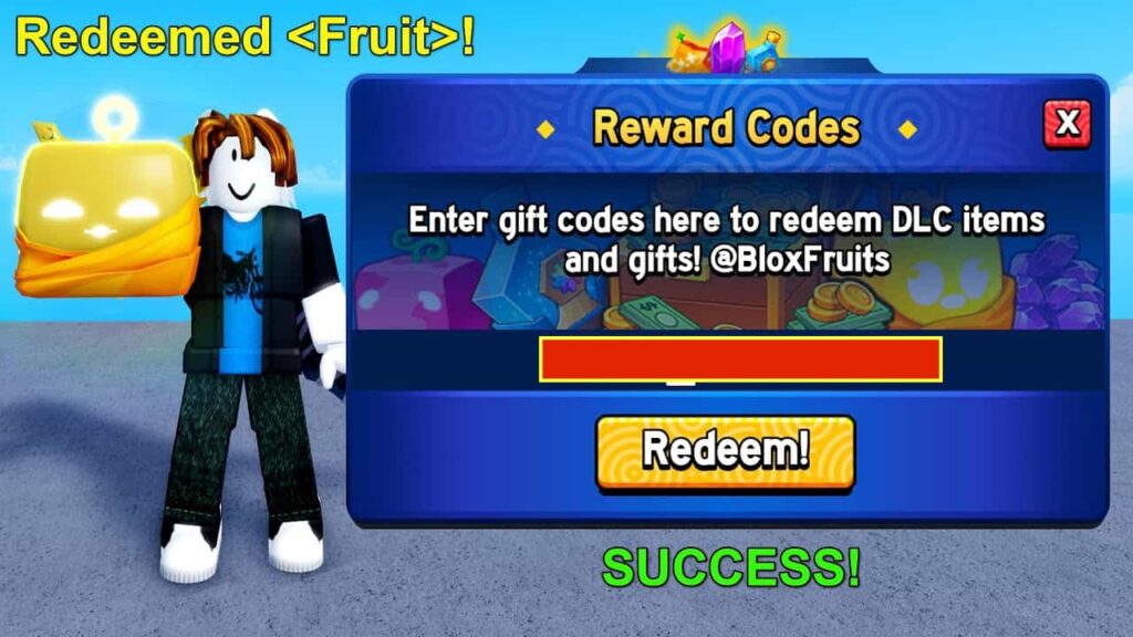 How to Use Blox Fruits Codes / Redemption Process